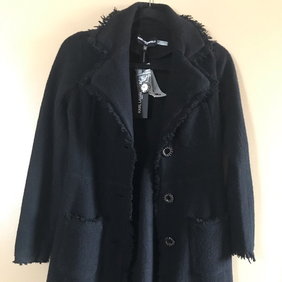 NWT Karl Lagerfeld wool coat - Picture 2 of 5